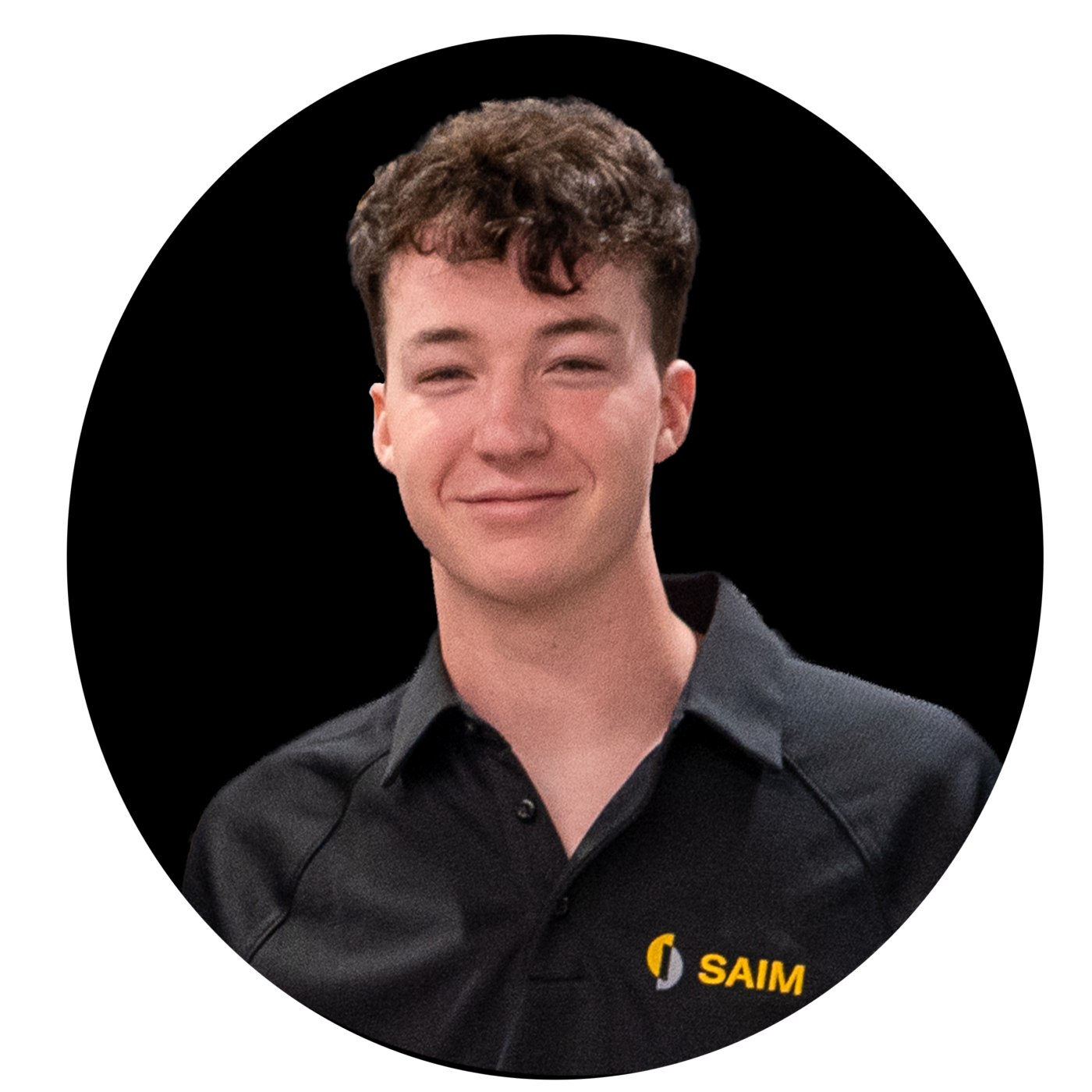 profile image of male intern wearing a black polo shirt