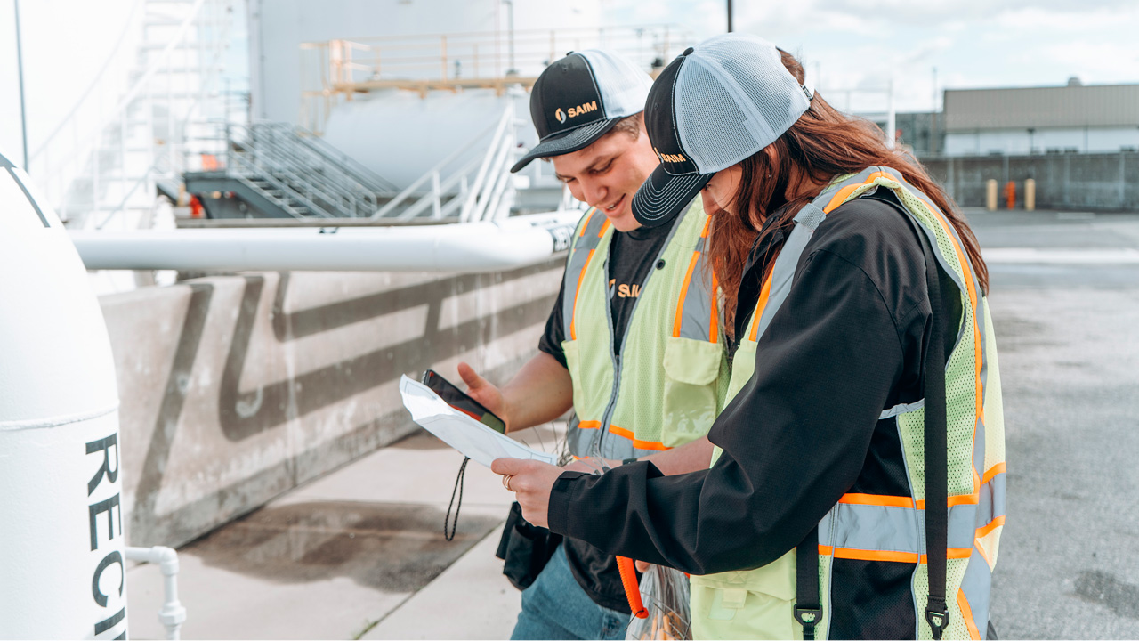 SAIM Employees Inspecting Assets